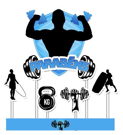 Topo de bolo 2D Profissões