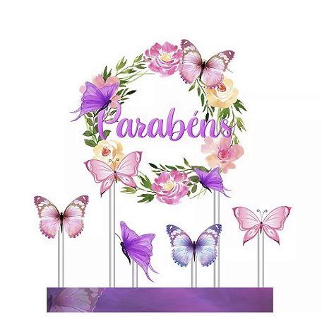 10 Topos de bolo 2D Diversos temas