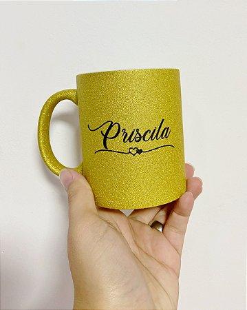 Caneca Glitter personalizada