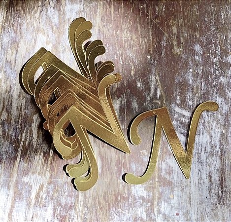 Letras laminadas com 5cm de altura