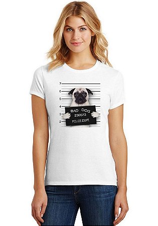 T-shirt Feminina Camiseta Estampada Bad Dog Blusa Tumblr Engraçada - Ateliê  São José - Moda, roupas, acessórios e muito mais!