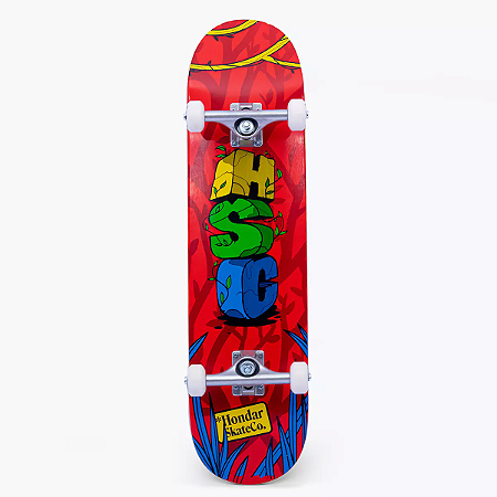 Skate Completo HONDAR - Iniciante - Jungle - Vermelho