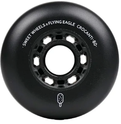 Rodas Flying Eagle Crocanti 80mm Preta - (4 unidades)