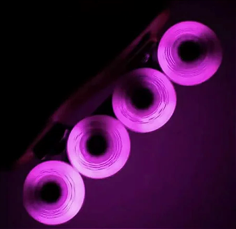 Rodas Flying Eagle Lazer Wheelz - LED Rosa 76mm (4 unidades)