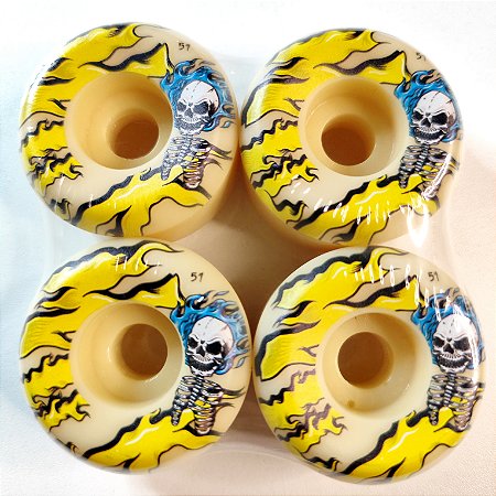 Roda de skate Milk 51mm 101a - Caveira branca