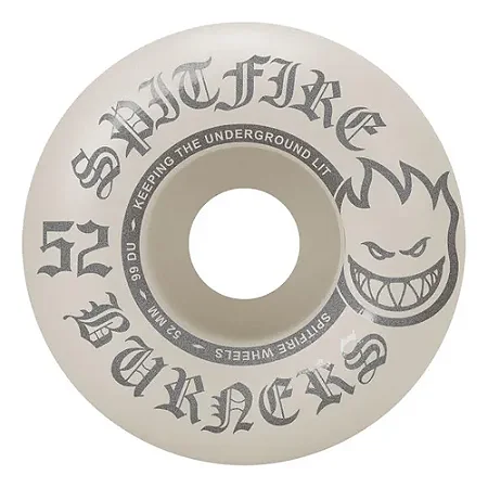 Roda De Skate Spitfire Burner White & Gold 99D 53mmRODA DE SKATE SPITFIRE BURNER WHITE & GOLD 99D 52MM