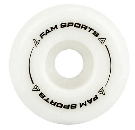 Roda de skate FAM 54mm 100A cônica - branca