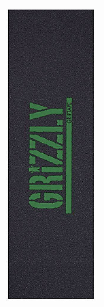 Lixa GRIZZLY - emborrachada - microfuros (sem bolha) - ESTAMPA LOGO verde