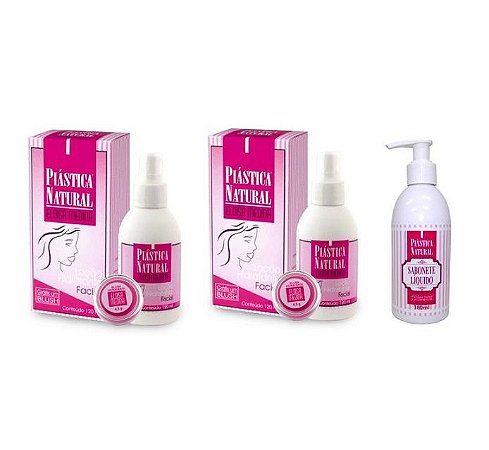 Plástica Natural Eloisa Medina Rejuvenescedor Facial 120ml 2 loções + 1 Sab Líquido c/ Colágeno 180ml