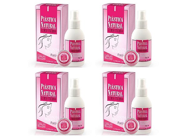 kit 4 loções Plástica Natural Eloisa Medina Rejuvenescedor Facial 120ml cada