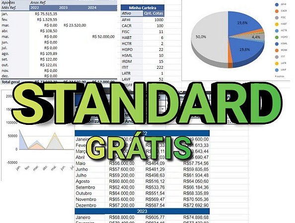 Standard/Grátis - Controle seus investimentos em FIIs de maneira simplificada!