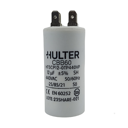 Capacitor 12Uf 440V Hulter Plastico