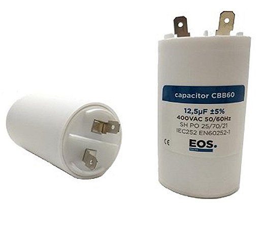 Capacitor 12.5 Uf 400V Copo Plastico Com Terminal