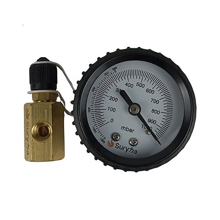 Kit Vacuômetro Analógico E Adaptador 1/4 Suryha