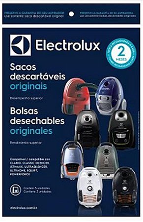 Saco Descartável Aspirador Electrolux Clario, Classic Silencer, Jetmaxx, Ultrasilencer, Ultraone, Equipt E Powerforce
