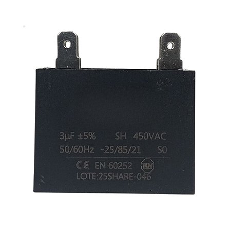 Capacitor 3Uf 450V Motor Ventilador