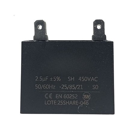 Capacitor 2.5Uf 450V Motor Ventilador