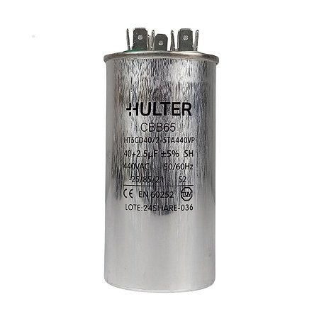 Capacitor 40+2.5Uf 440V Hulter