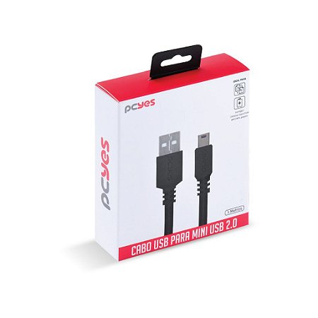 Cabo USB para Mini USB 2.0 PCYES 1 mts