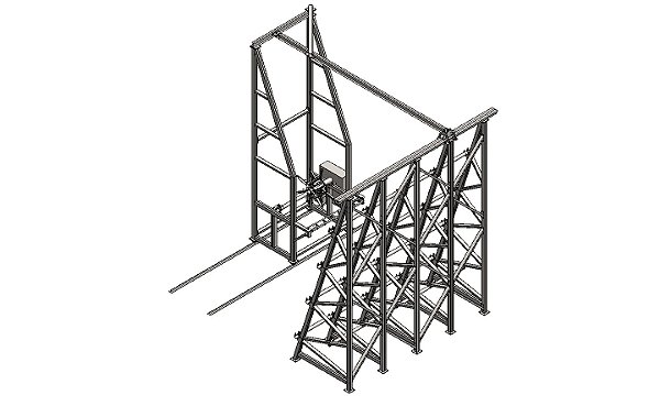 PÓRTICO MÓVEL COM PORTA BOBINA PARA 1000KG