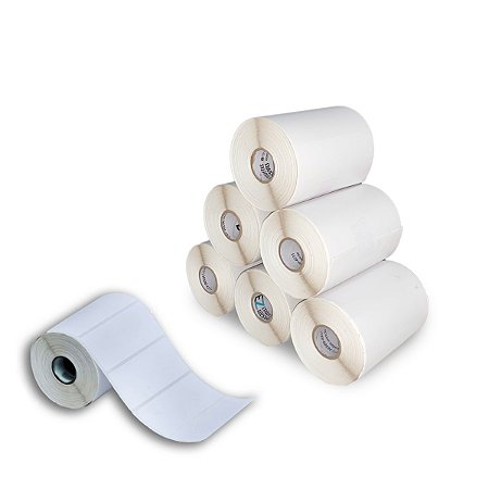 5 Rolos Etiqueta 10x5 100x50 Couche Adesiva