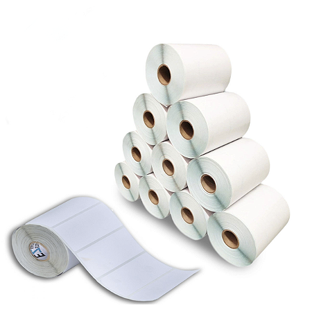 10 Rolos Etiqueta 10x3 100x30 Couche Adesiva