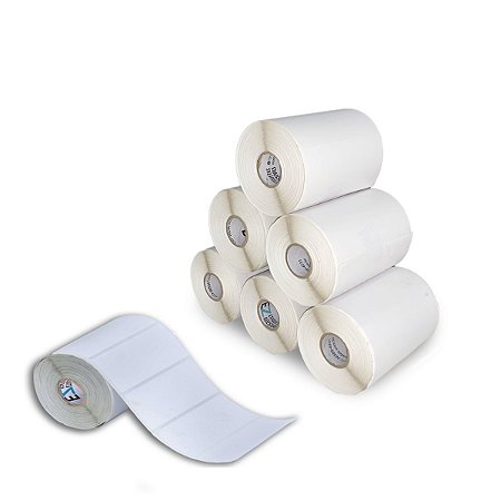 5 Rolos Etiqueta 10x3 100x30 Couche Adesiva