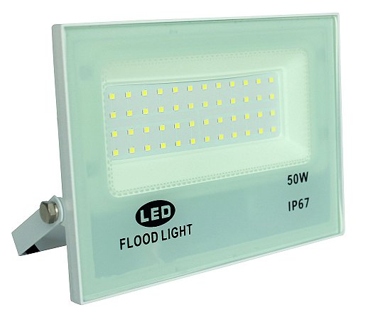 Refletor Microled Smd 50w Flood Light Bivolt Ip67 Branco - 82990