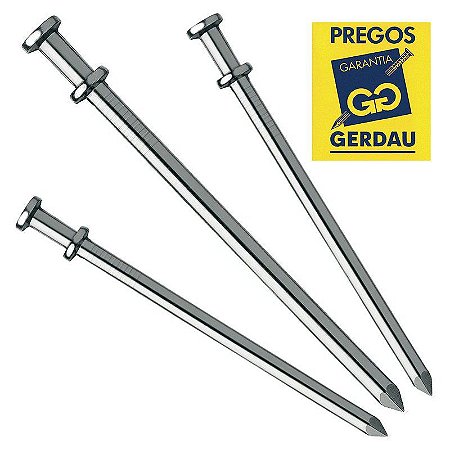 Prego cabeça dupla polido Gerdau 1Kg