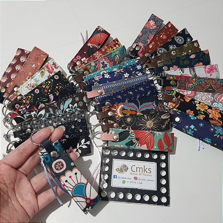 Chaveiro de Tecido Estampas Diversas para Lembrancinhas