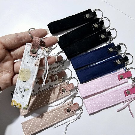 Chaveiro de Tecido Estampas Diversas para Lembrancinhas