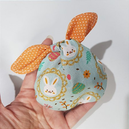 Saquinho Coelhinho de Páscoa de Tecido Pequeno Porta Chocolate