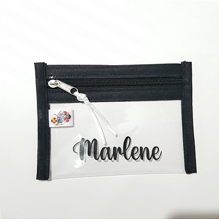 Saquinho de Plástico com Zíper 9x13cm, P, Nome Personalizado em adesivo