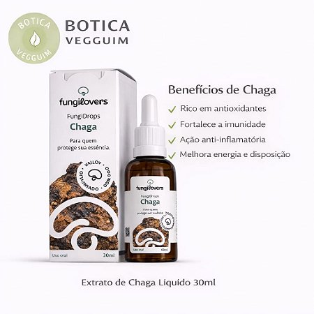 Extrato Chaga - (Inonotus obliquus) 30ml