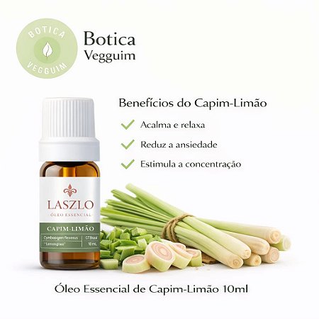 Óleo Essencial de Capim Limão 10ML