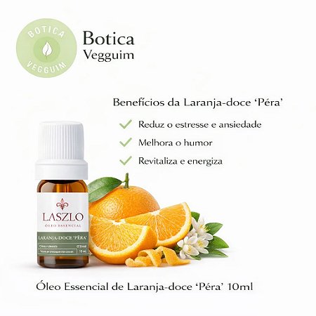 Óleo Essencial de Laranja Doce Perâ GT Brasil 10 ml