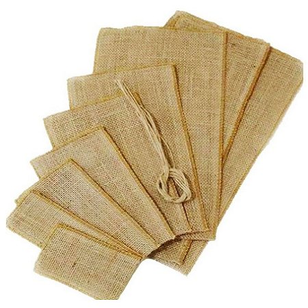 Saco de Juta Cru 10x15 - 10 unidades