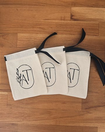 Saco de algodão cru personalizado 10x15 - 100 unidades