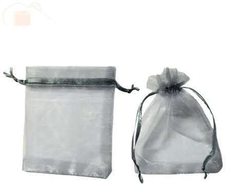Saquinho de organza prata 7x9 - 100 unidades
