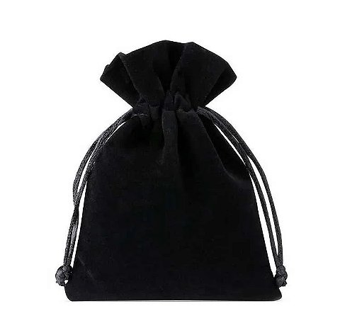 Saquinho de Veludo Preto 10x15 - 50 unidades