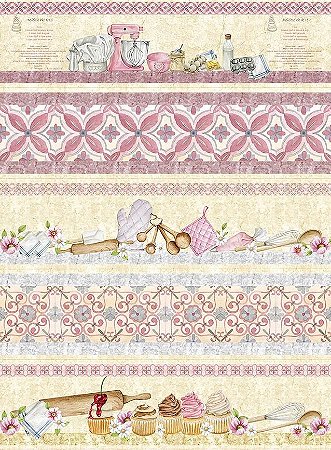 BR054 Barrado Tricoline Faixa Sweet Home