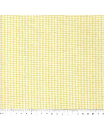 Tecido Tricoline Xadrez Fio Tinto Amarelo