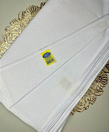 Pano de Prato com Bainha Branco Santa Margarida SM8 - 100 unidades