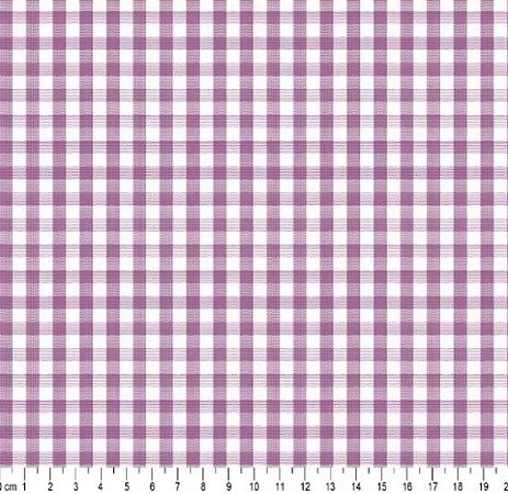 Tricoline Xadrez Fio Tinto Roxo (9 XM)