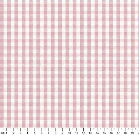 Tricoline Xadrez Fio Tinto Rose (9 XM)