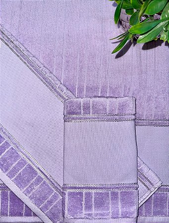 Kit Toalhas Velour Artesanalle Liso - Lilás (3 peças)