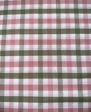 Xadrez Fio Tinto Verde com Rosa (20 XM)