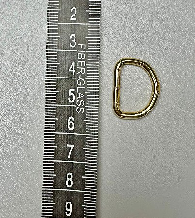 103 - Meia Argola - 16 mm Ouro - 6 unidades