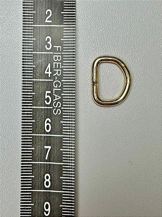 101 - Meia Argola - 13 mm Ouro - 6 unidades