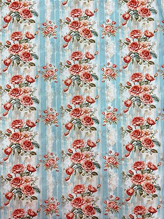 TC059 Tricoline Jardim de Rosas